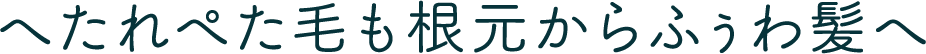 へたれぺた毛も根元からふぅわ髪へ